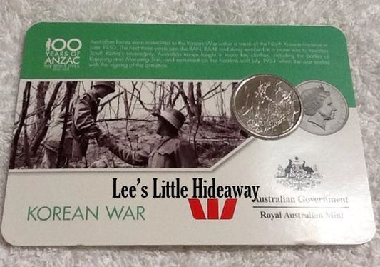 2016 Anzac to Afghanistan 20 cent coin - KOREAN WAR