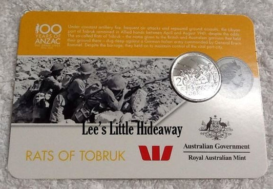2016 Anzac to Afghanistan 20 cent coin - RATS OF TOBRUK