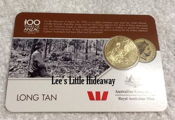 2016 Anzac to Afghanistan 25 cent coin - Long Tan
