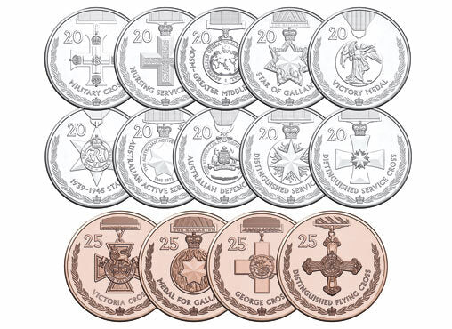 2017 Legends of Anzacs 14 Coin Collection 