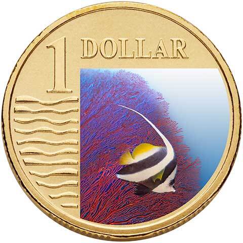2007 $1 Longfin Bannerfish Ocean Series Uncirculated Coin