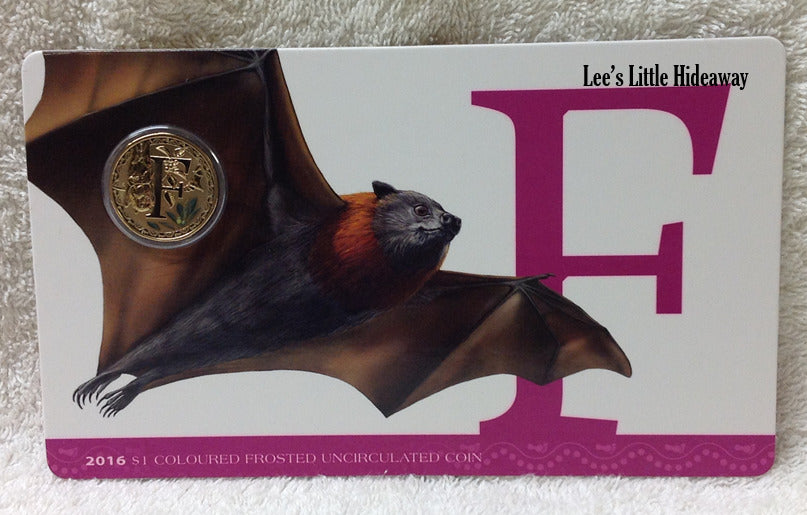 2016 Alphabet Collection Letter F $1 Coloured Frosted Coin RAM