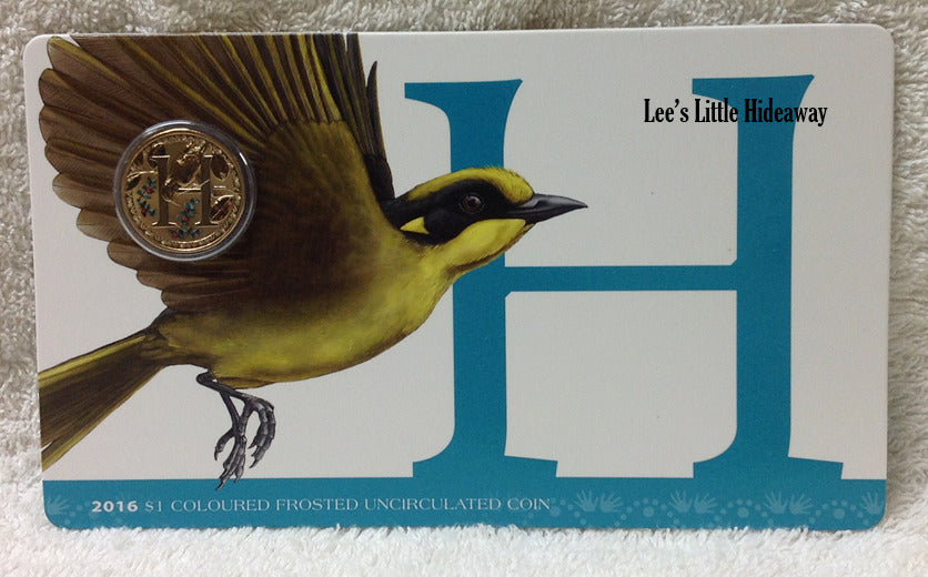 2016 Alphabet Collection Letter H $1 Coloured Frosted Coin RAM