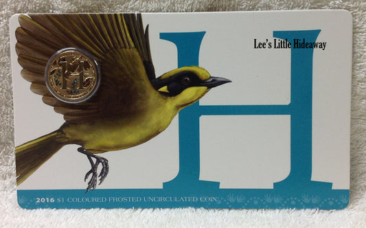 2016 Alphabet Collection Letter H $1 Coloured Frosted Coin RAM