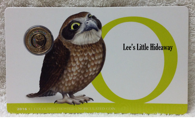 2016 Alphabet Collection Letter O $1 Coloured Frosted Coin RAM