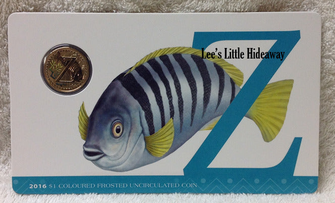 2016 Alphabet Collection Letter Z $1 Coloured Frosted Coin RAM