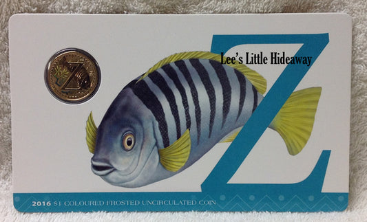 2016 Alphabet Collection Letter Z $1 Coloured Frosted Coin RAM