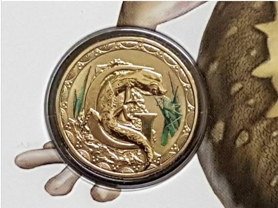 2017 Alphabet Collection Letter G $1 Coloured Frosted Coin RAM