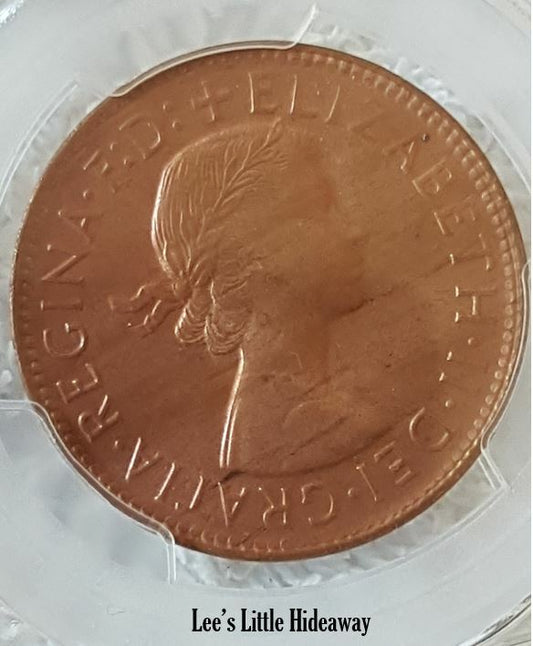 1963 (p) Australia Penny Graded PCGS MS64RB