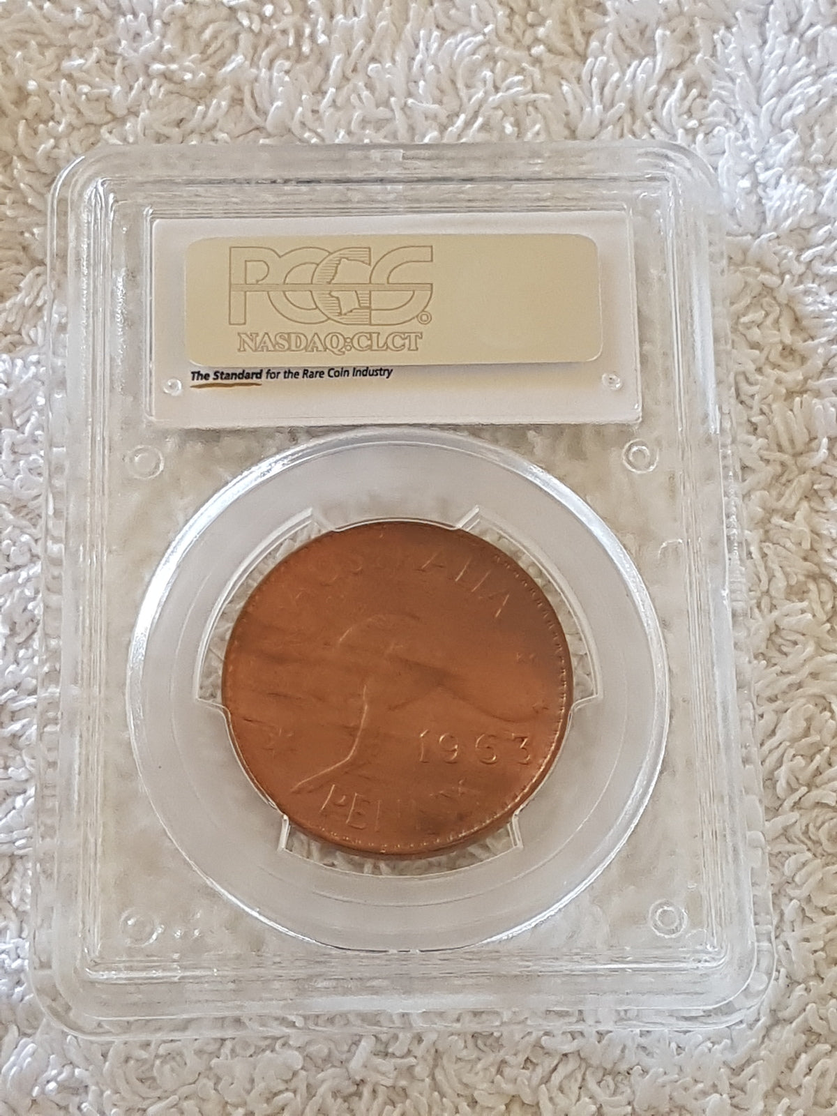 1963 (p) Australia Penny Graded PCGS MS64RB