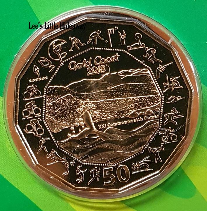 2018 50c gold plated uncirculated coin - XXI Commonwealth Games