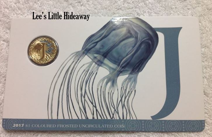 2017 Alphabet Collection Letter J $1 Coloured Frosted Coin RAM