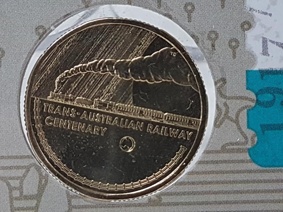 2017 $1 Centenary of the Trans-Australian Railway 'Australia' Map Counterstamp