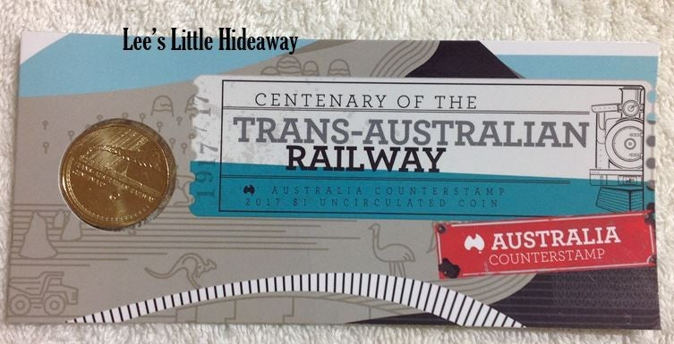 2017 $1 Centenary of the Trans-Australian Railway 'Australia' Map Counterstamp