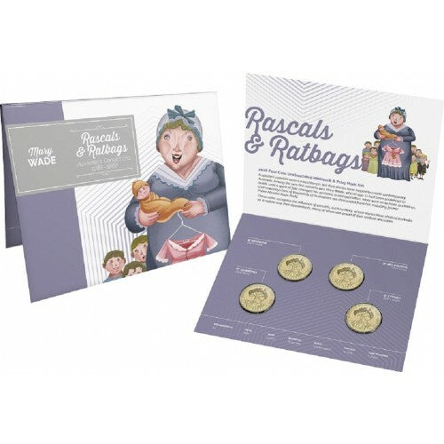 2018 Rascals & Ratbags Four coin $1 mintmark & privy set