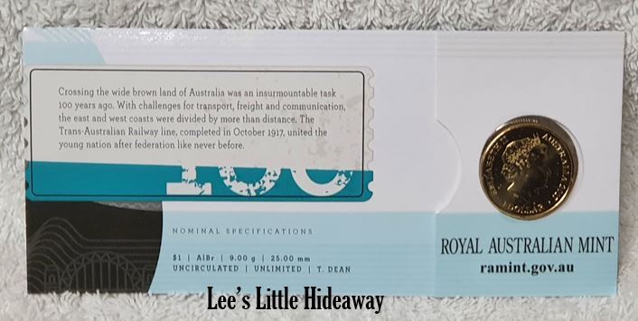 2017 $1 Centenary of the Trans-Australian Railway C Mintmark Counterstamp Royal Australian Mint