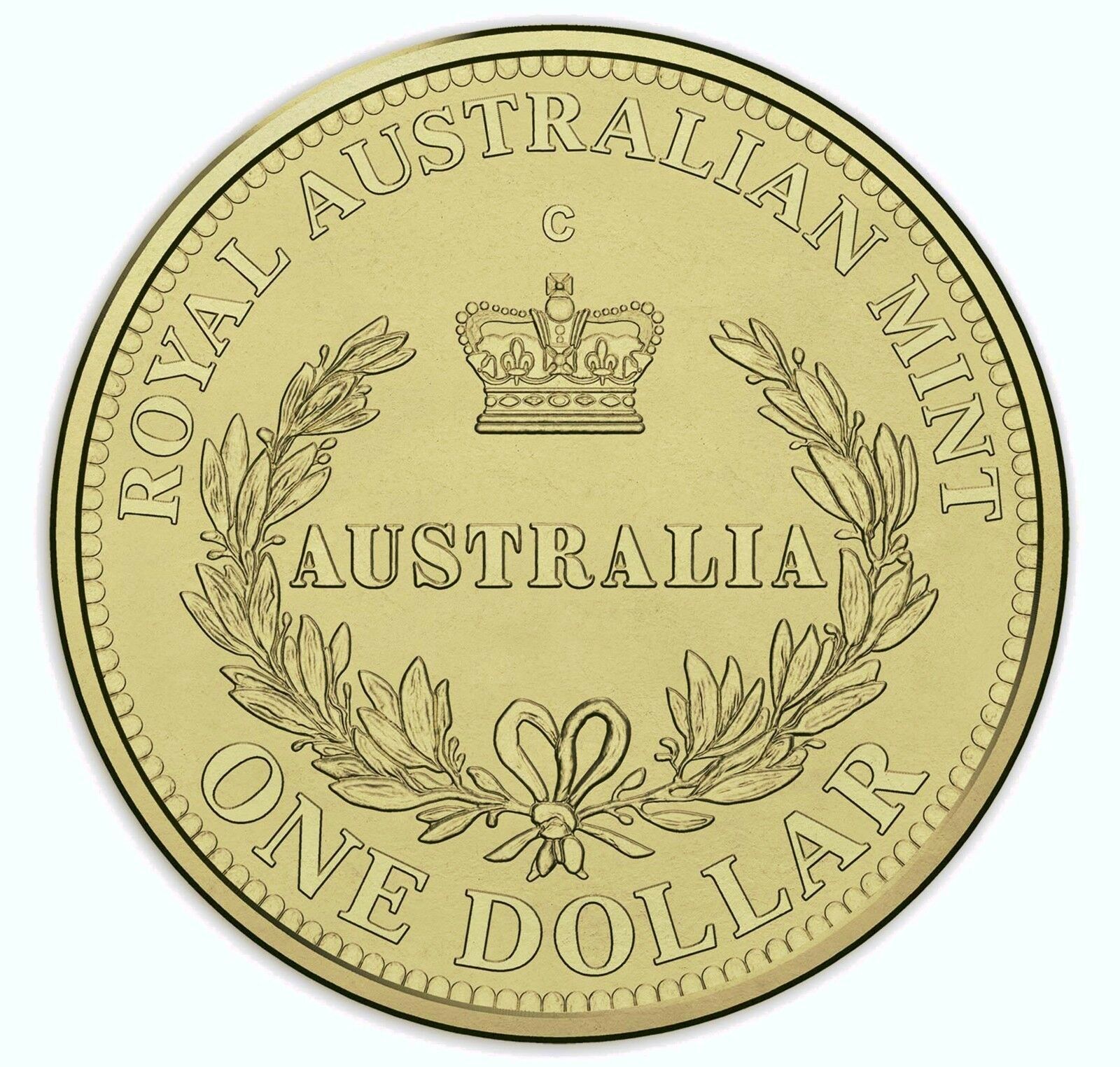2016 $1 Australia's First Mints - Growth from Gold C Canberra Mintmark Counterstamp Royal Australian Mint