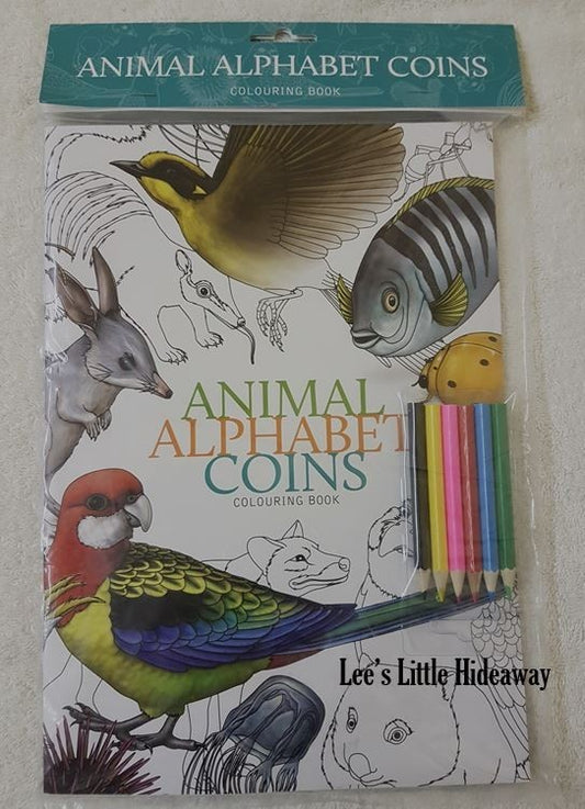Animal Alphabet Coins Colouring Book