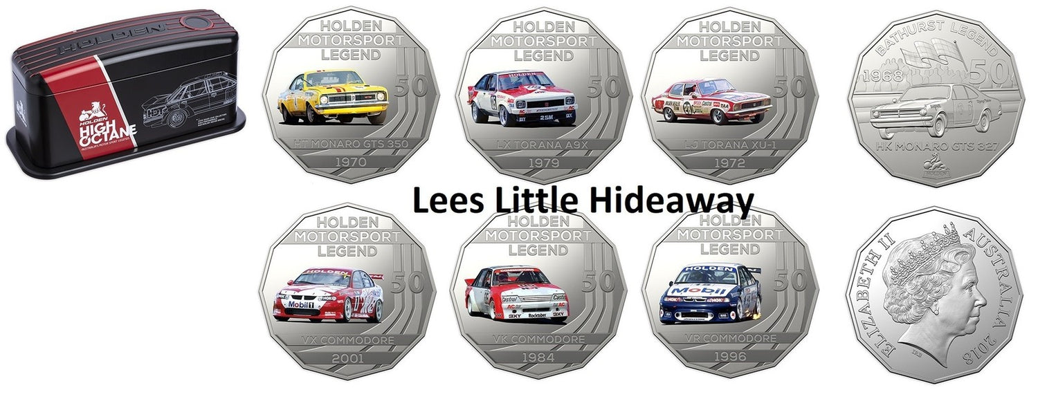 2018 Holden Motorsport 7 Coin Collection with collectors tin