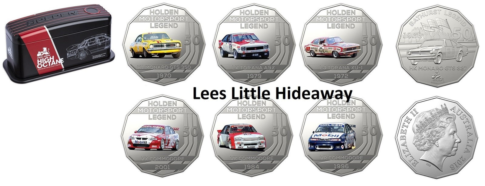 2018 Holden Motorsport 7 Coin Collection with collectors tin