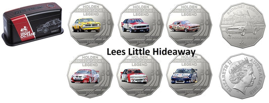 2018 Holden Motorsport 7 Coin Collection with collectors tin