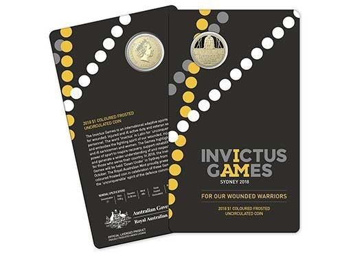 Invictus Games Sydney 2018 $1 coloured frosted uncirculated coin