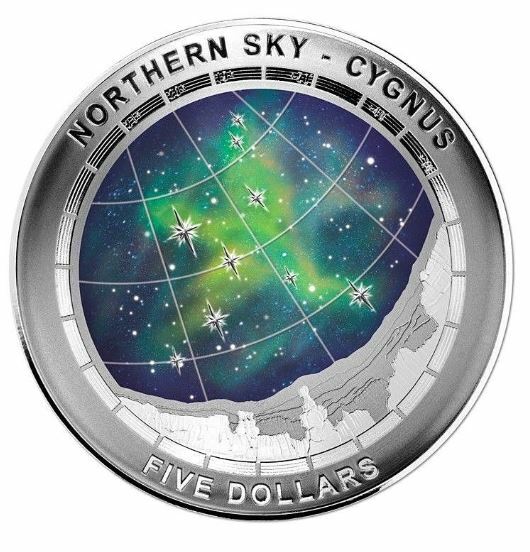 2016 $5 Northern Sky Cygnus Proof Domed 1oz Silver Coin