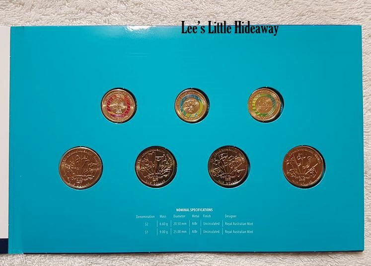 2018 Gold Coast Commonwealth Games 7 coin collection