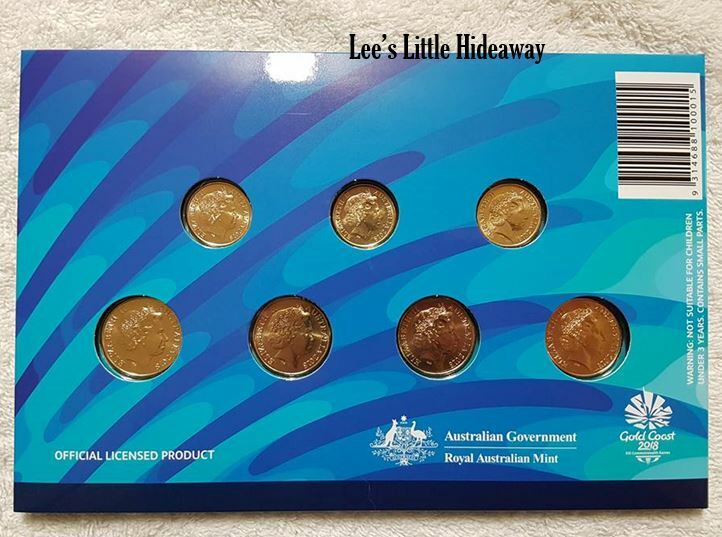 2018 Gold Coast Commonwealth Games 7 coin collection
