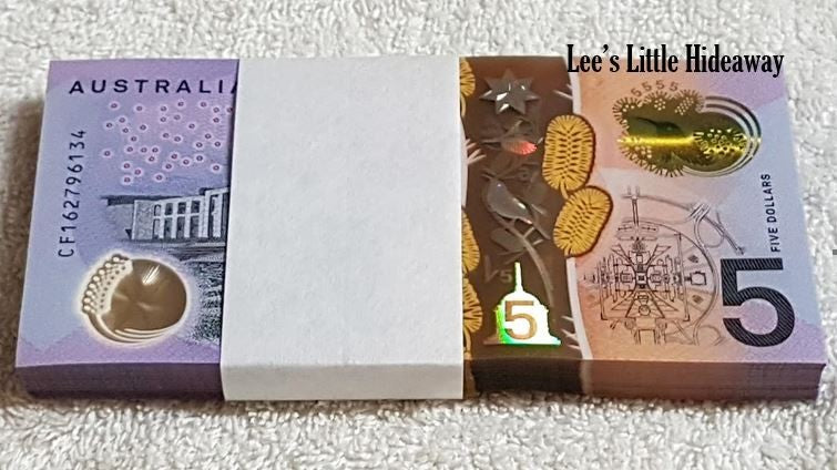 2016 $5 Stevens/Fraser Banknotes - Bundle of 100 RBA UNC
