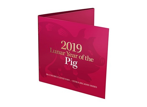 2019 Lunar Year of the Pig (50c Tetra-Decagon Uncirculated Coin)