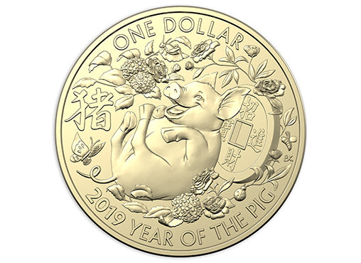 2019 Lunar Year of the Pig ($1 Uncirculated Three Coin Set)