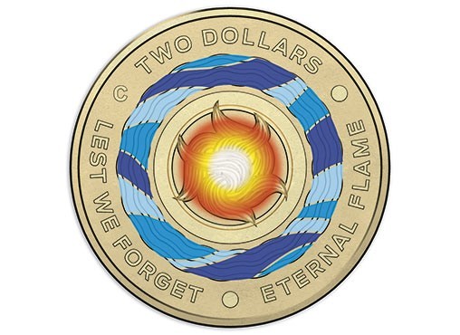 2018 Lest We Forget - Eternal Flame ($2 "C" Mintmark Coloured Uncirculated Coin)