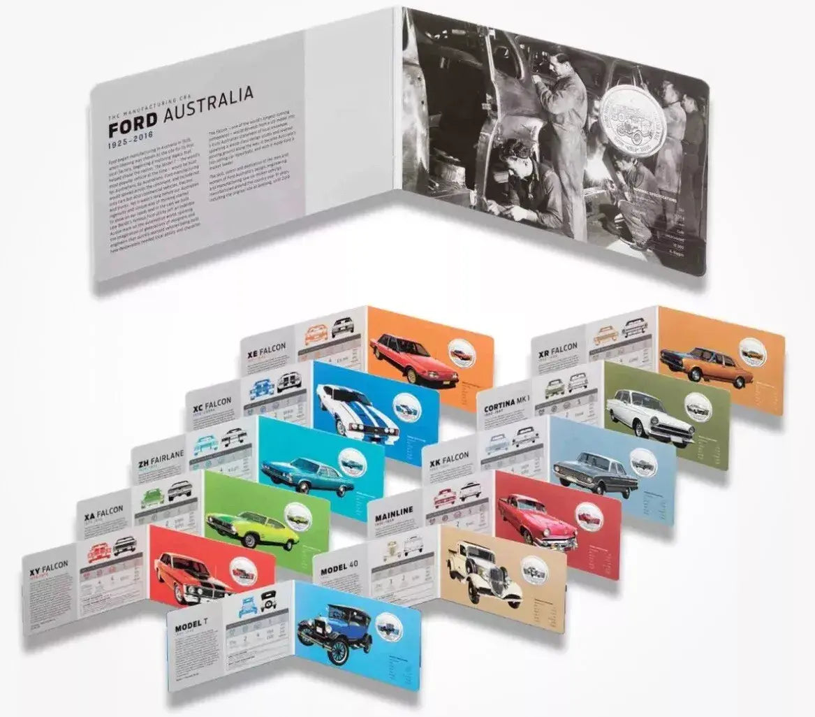 Limited Edition 2017 FORD AUSTRALIAN CLASSIC 12 coin set WITH COLLECTORS TIN - factory sealed!
