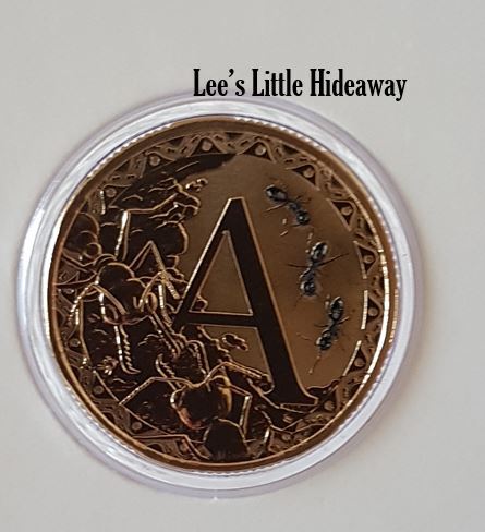 2015 Alphabet Collection Letter A $1 Coloured Frosted Coin RAM