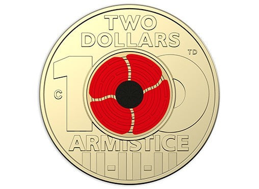 2018 $2 'C' Mintmark Uncirculated Coin Remembrance Day - Armistice Centenary