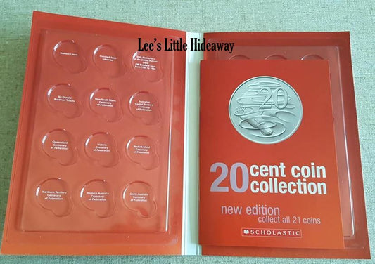 20 Cent, 50 cent & $1 Coin Collection books - total of 3 books (album/folder)