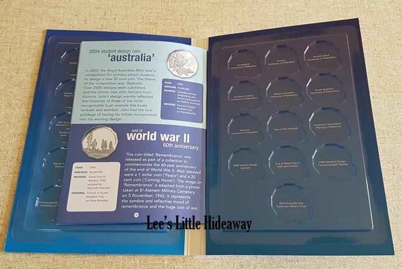 20 Cent, 50 cent & $1 Coin Collection books - total of 3 books (album/folder)