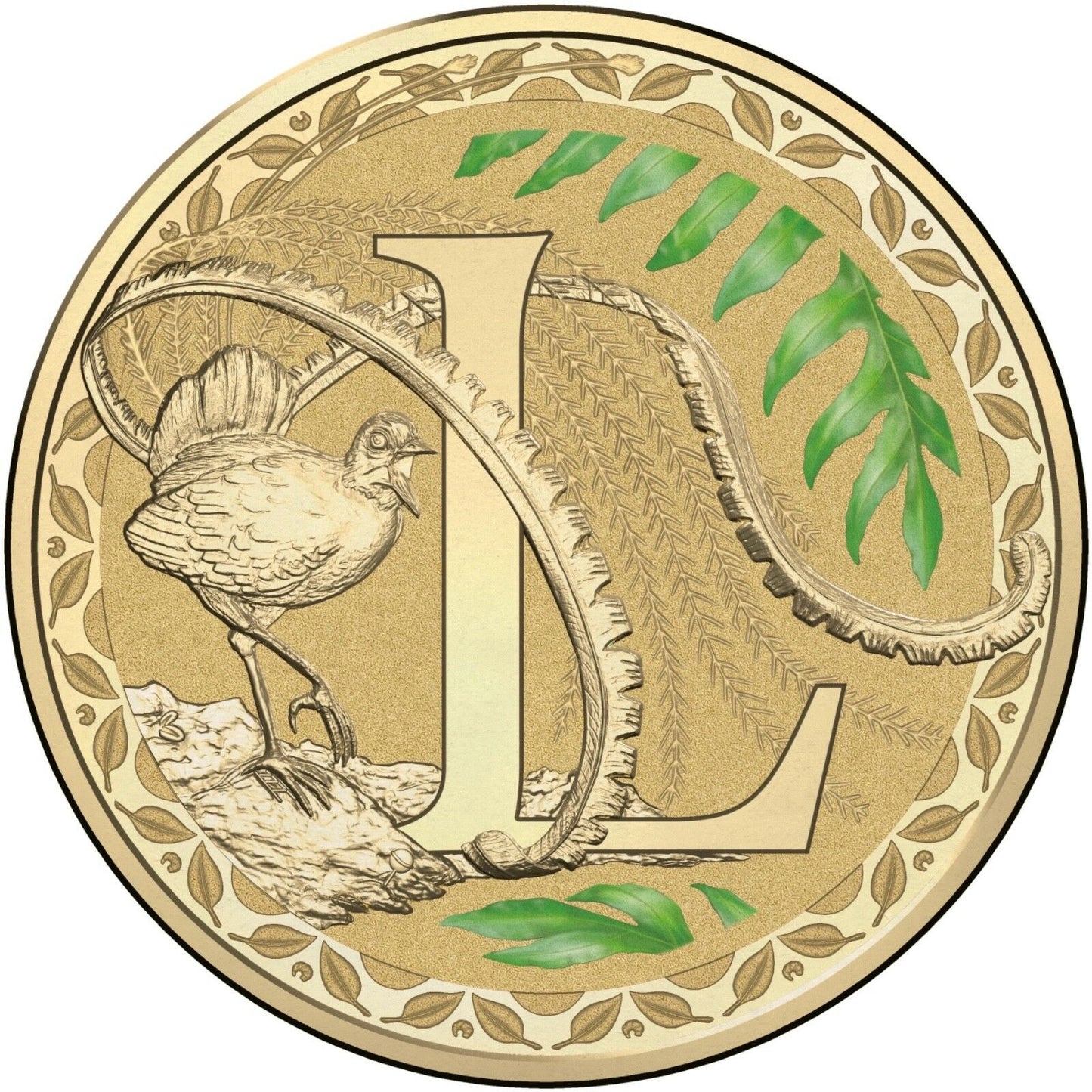 2016 Alphabet Collection Letter L $1 Coloured Frosted Coin RAM