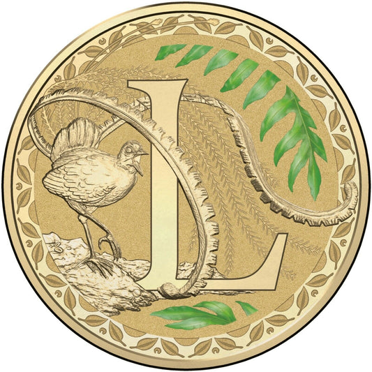 2016 Alphabet Collection Letter L $1 Coloured Frosted Coin RAM