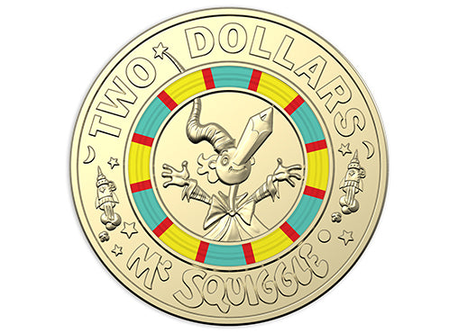 2019 Seven Coin Coloured Uncirculated Set - 60th Anniversary of Mr Squiggle and Friends (Limited Edition) x 5 sets