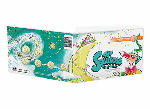 2019 Seven Coin Coloured Uncirculated Set - 60th Anniversary of Mr Squiggle and Friends (Limited Edition) x 5 sets