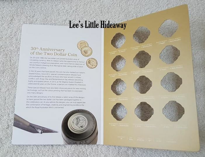 2018 30th Anniversary of the $2 Coloured Coin Set Folder - Empty (no coins, no capsules)