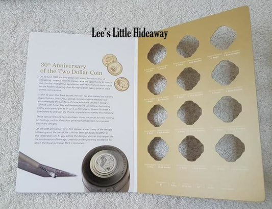 2018 30th Anniversary of the $2 Coloured Coin Set Folder - Empty (no coins, no capsules)