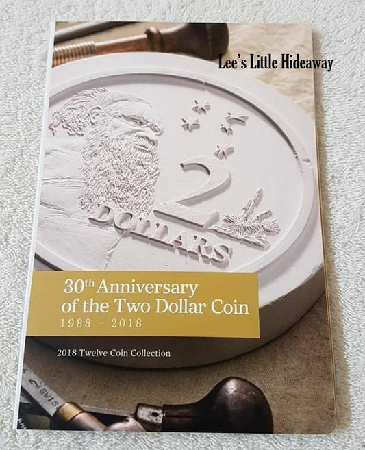 2018 30th Anniversary of the $2 Coloured Coin Set Folder - Empty (no coins, no capsules)