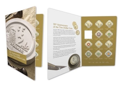 2018 $2 11 Coin Coloured Uncirculated Set (30th Anniversary of the $2 coin) * Missing red poppy*