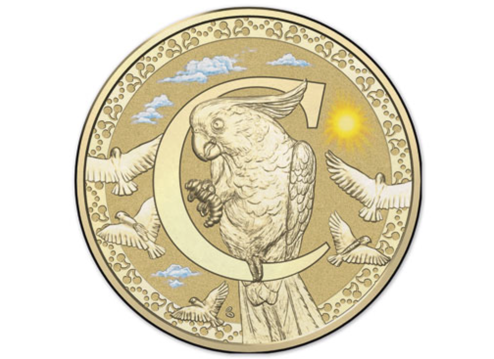 2015 Alphabet Collection Letter C $1 Coloured Frosted Coin RAM