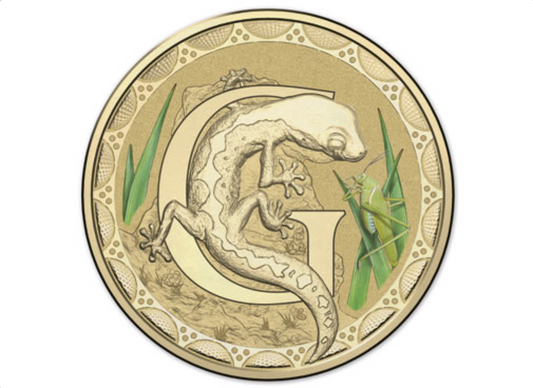 2015 Alphabet Collection Letter G $1 Coloured Frosted Coin RAM