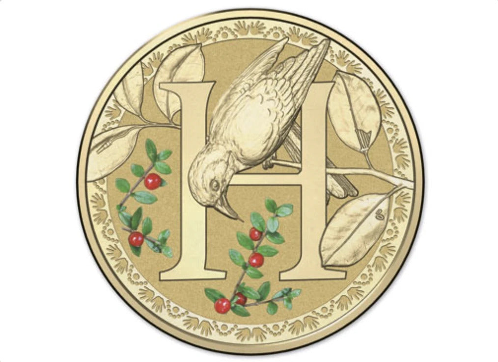 2015 Alphabet Collection Letter H $1 Coloured Frosted Coin RAM