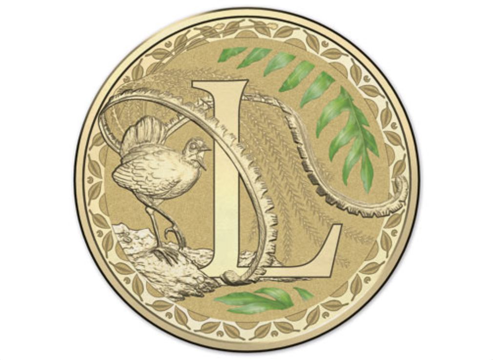 2015 Alphabet Collection Letter L $1 Coloured Frosted Coin RAM